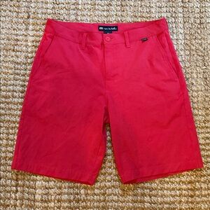 Travis Mathew‎ Red Golf Athletic Shorts Stretch Polyester Blend Size 33